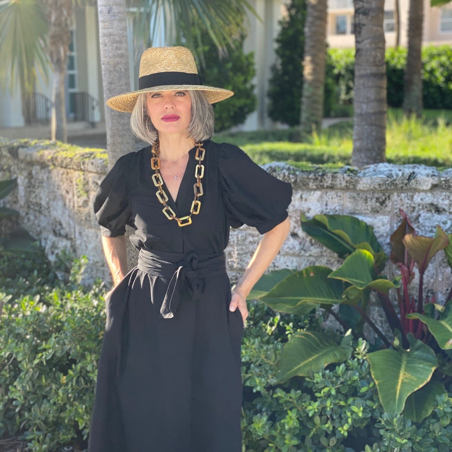 How to Style a Black Linen Dress