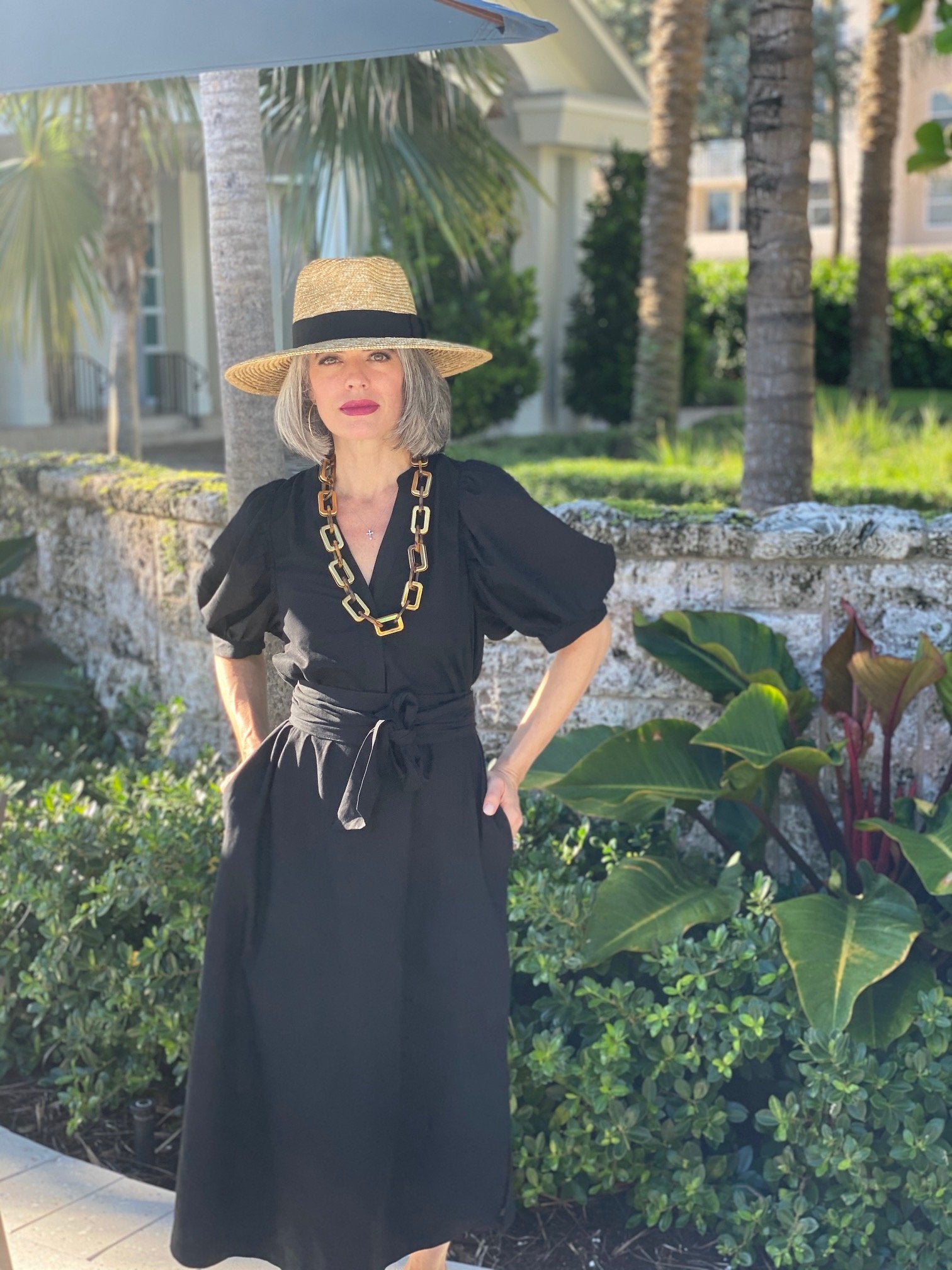 How to Style a Black Linen Dress