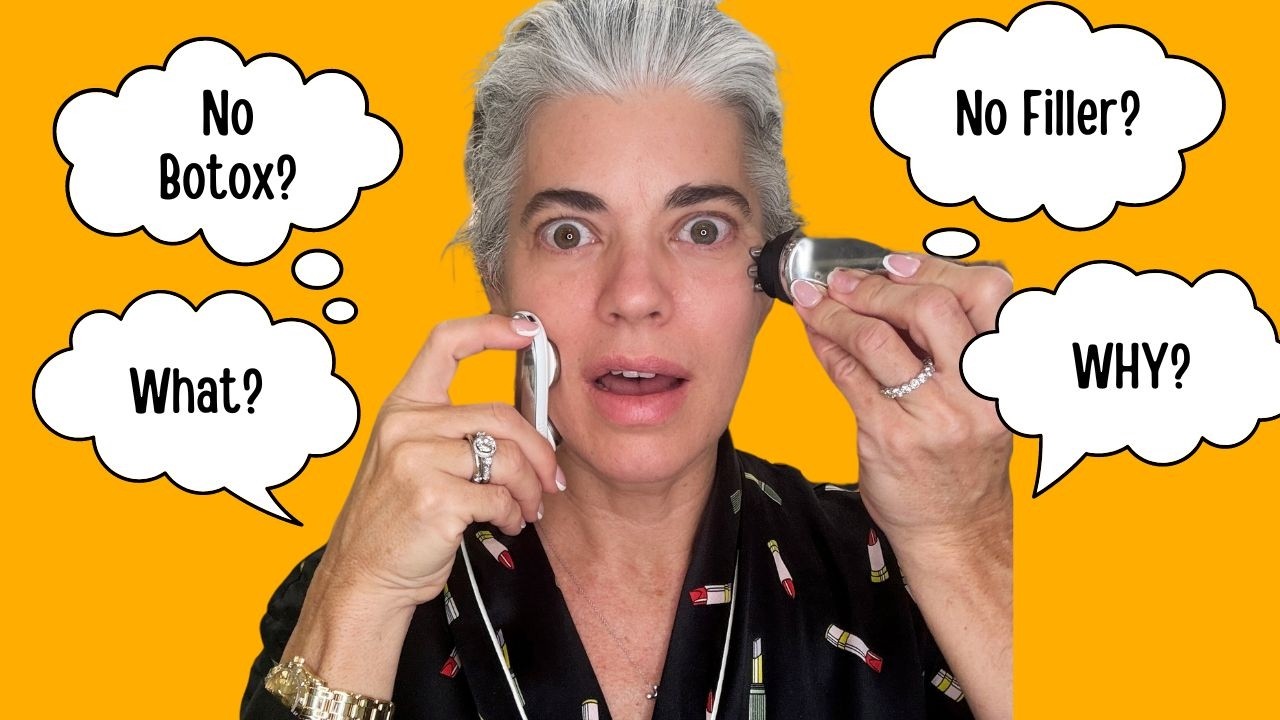 Nikol Johnson sharing the at-home skincare tools she uses to keep mature skin beautiful without Botox and fillers