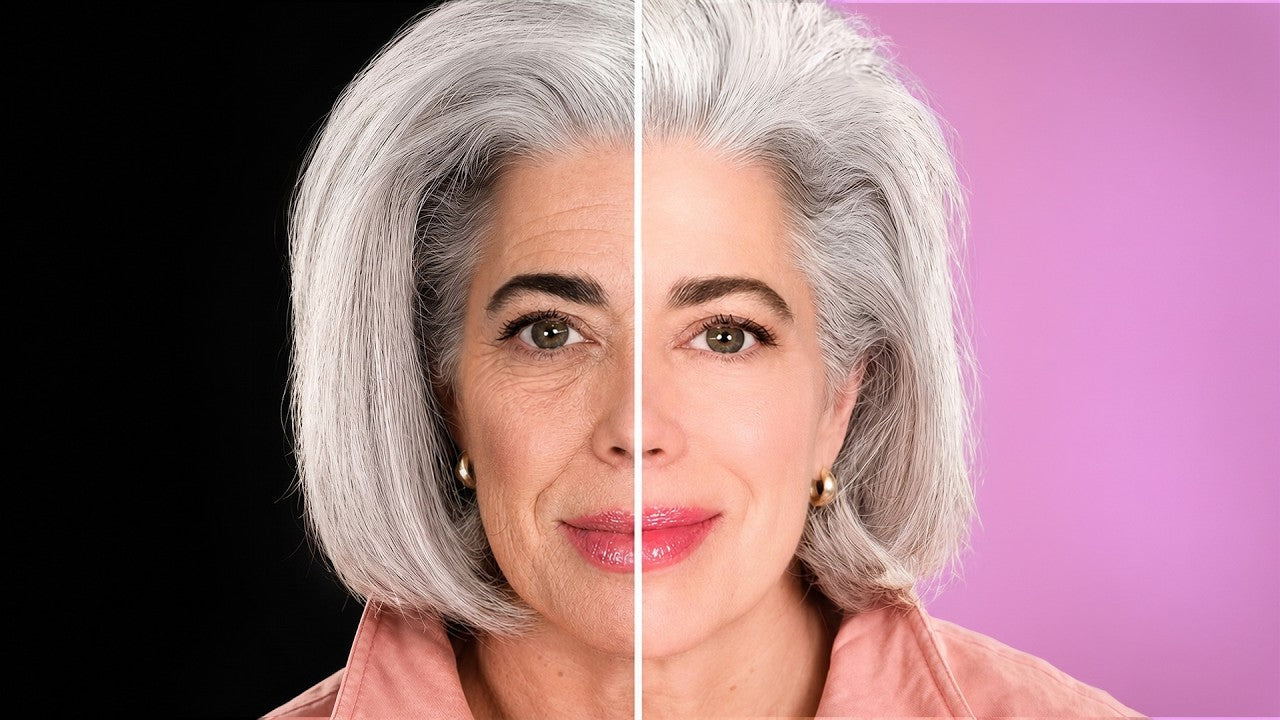 Nikol Johnson discussing how chronic stress ages a mature face