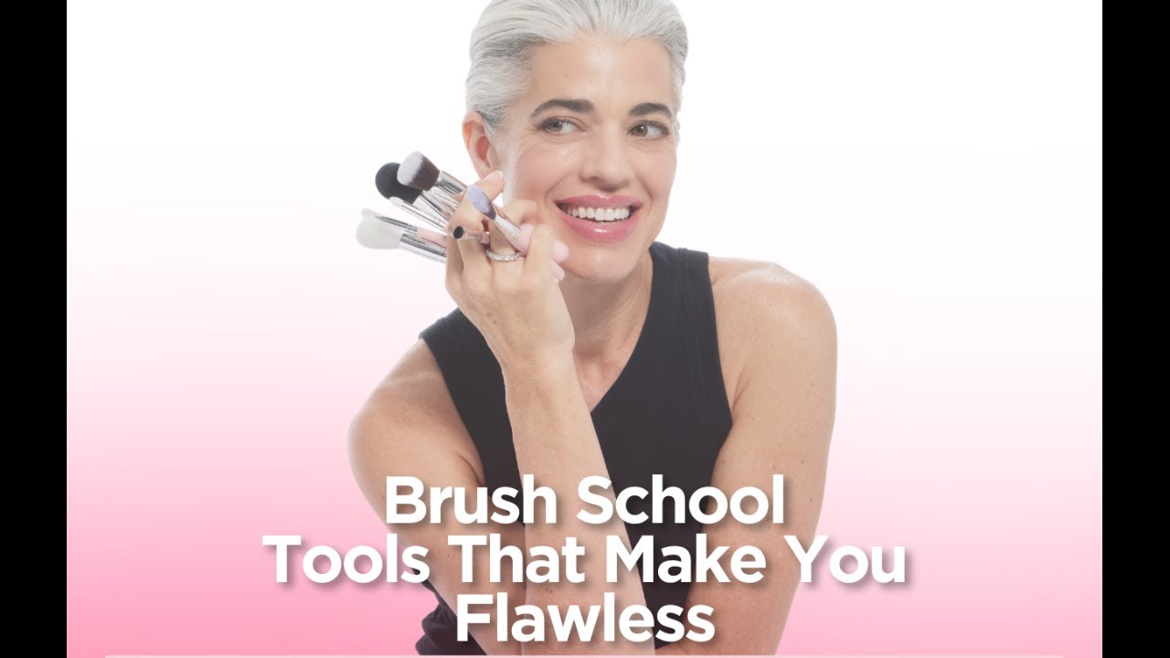 Nikol Johnson teaching which makeup brushes to use for mature skin