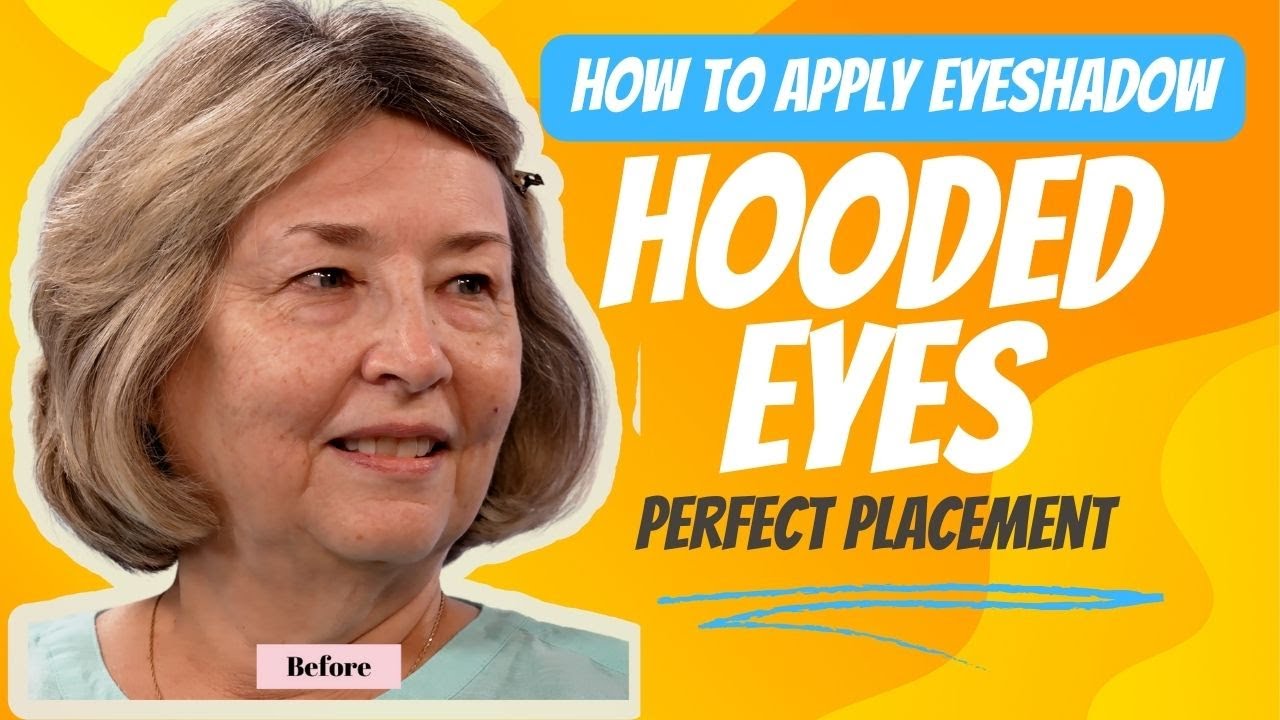 Eyeshadow placement technique for hooded mature eyes