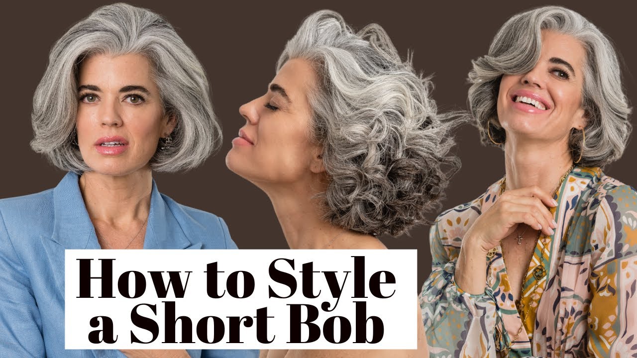 4 ways to style a short bob haircut
