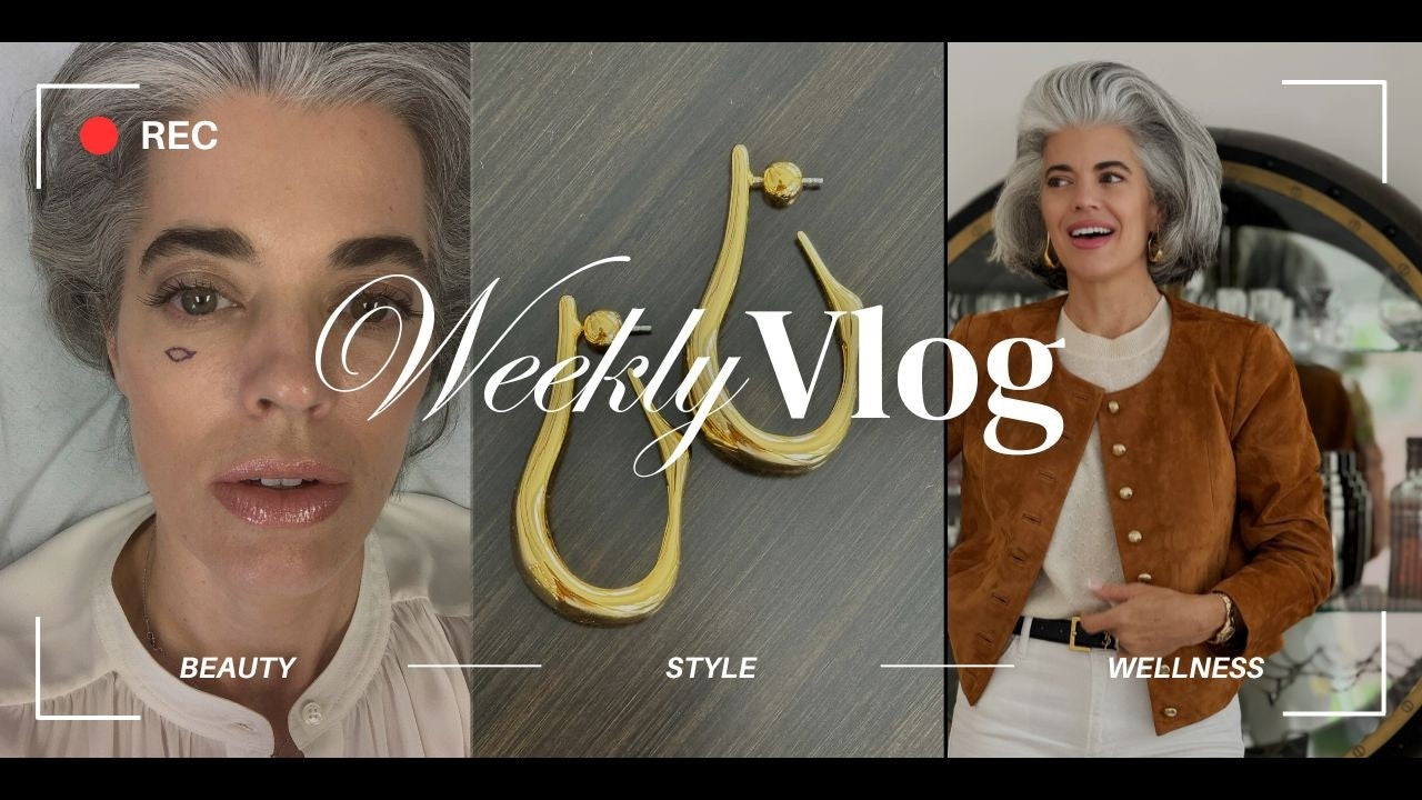 Nikol Johnson wearing the ultimate fall suede cropped jacket with new Jenny Bird jewelry