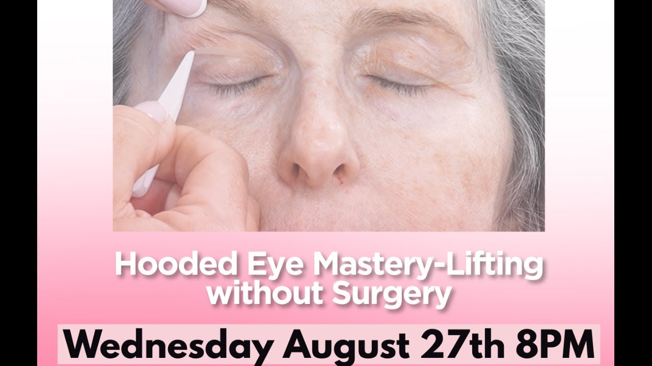 Nikol Johnson demonstrating hooded eye makeup techniques