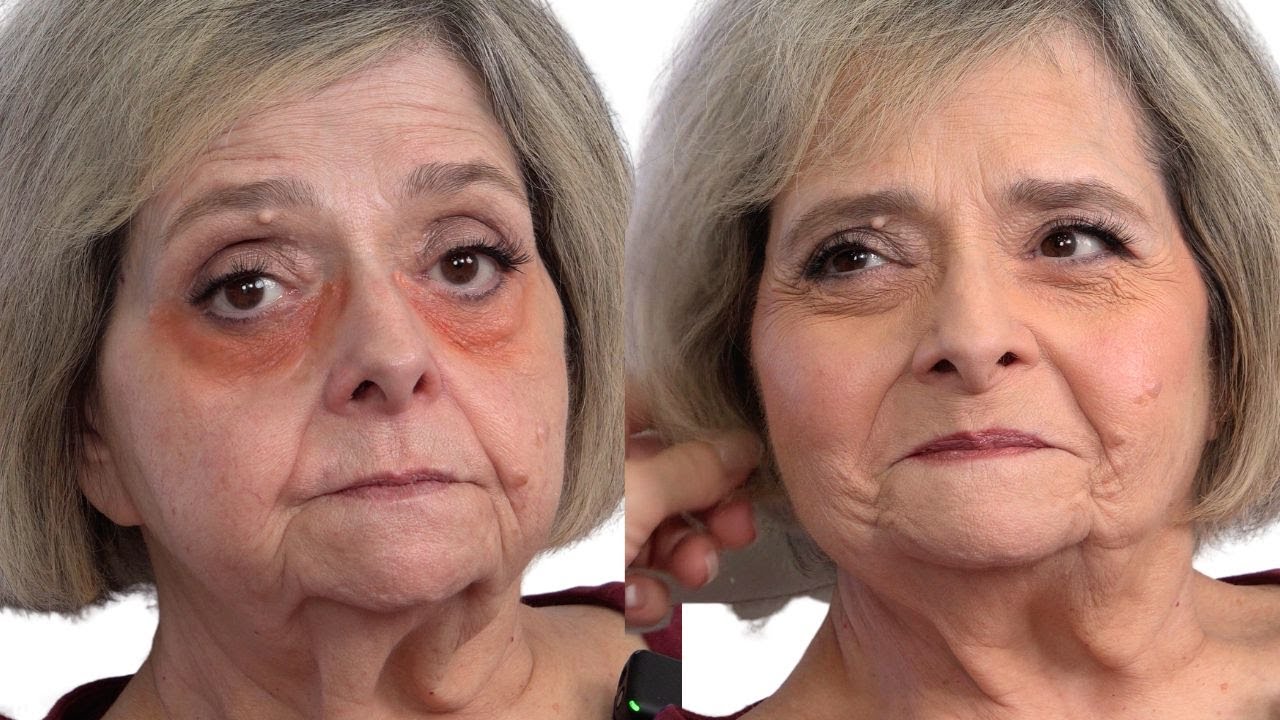 How to use an orange color corrector for dark circles over 75 - Nikol Johnson