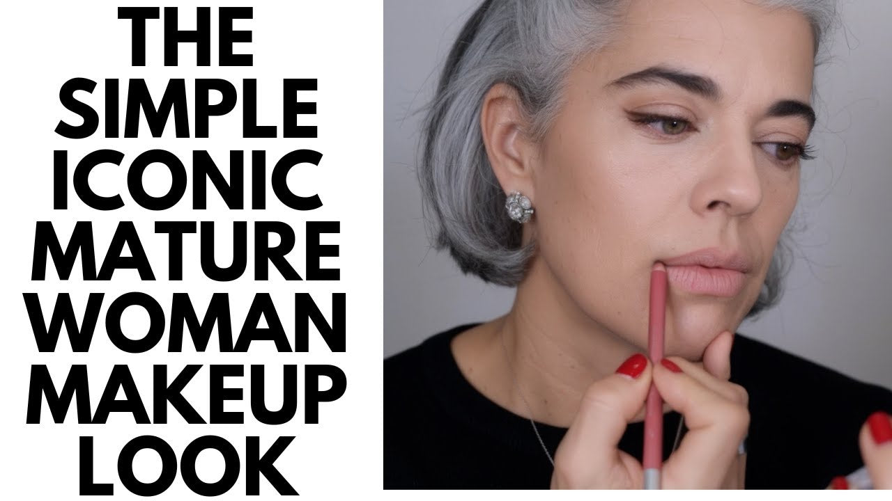 The simple iconic makeup look for mature women — classic red lip tutorial by Nikol Johnson