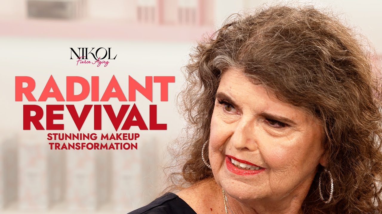 Nikol Johnson creating a radiant makeup transformation for Lainey, a heart attack survivor in her 70s, ahead of her 50th wedding anniversary