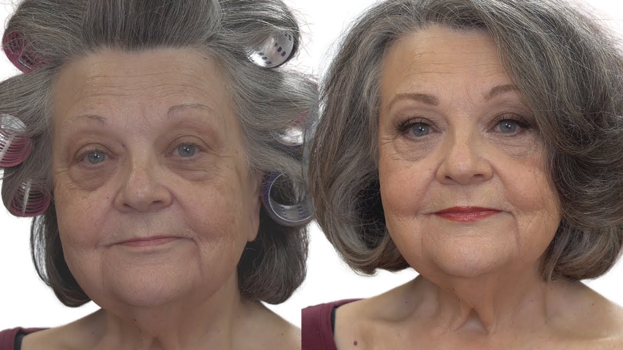 Glam holiday makeup for women over 60