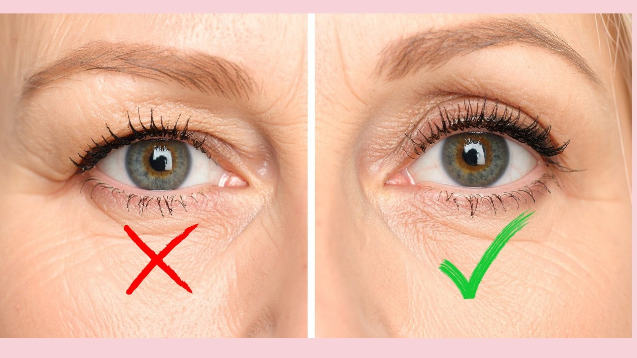 Nikol Johnson demonstrating how to lift droopy eyelids for mature women