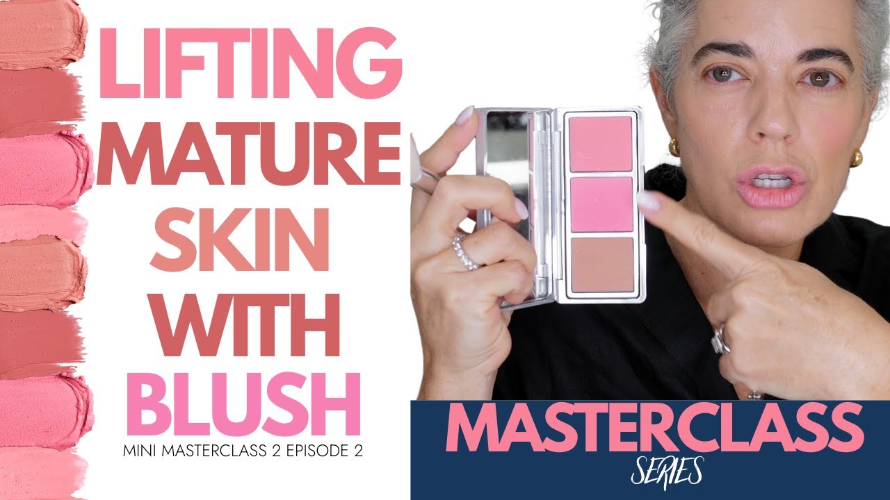 Nikol Johnson applying cream blush and color to revive mature cheeks