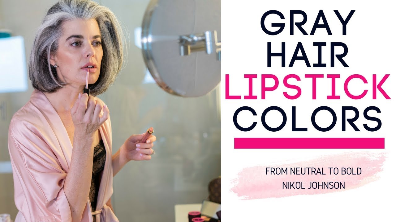 Best lipstick colors for gray and silver hair