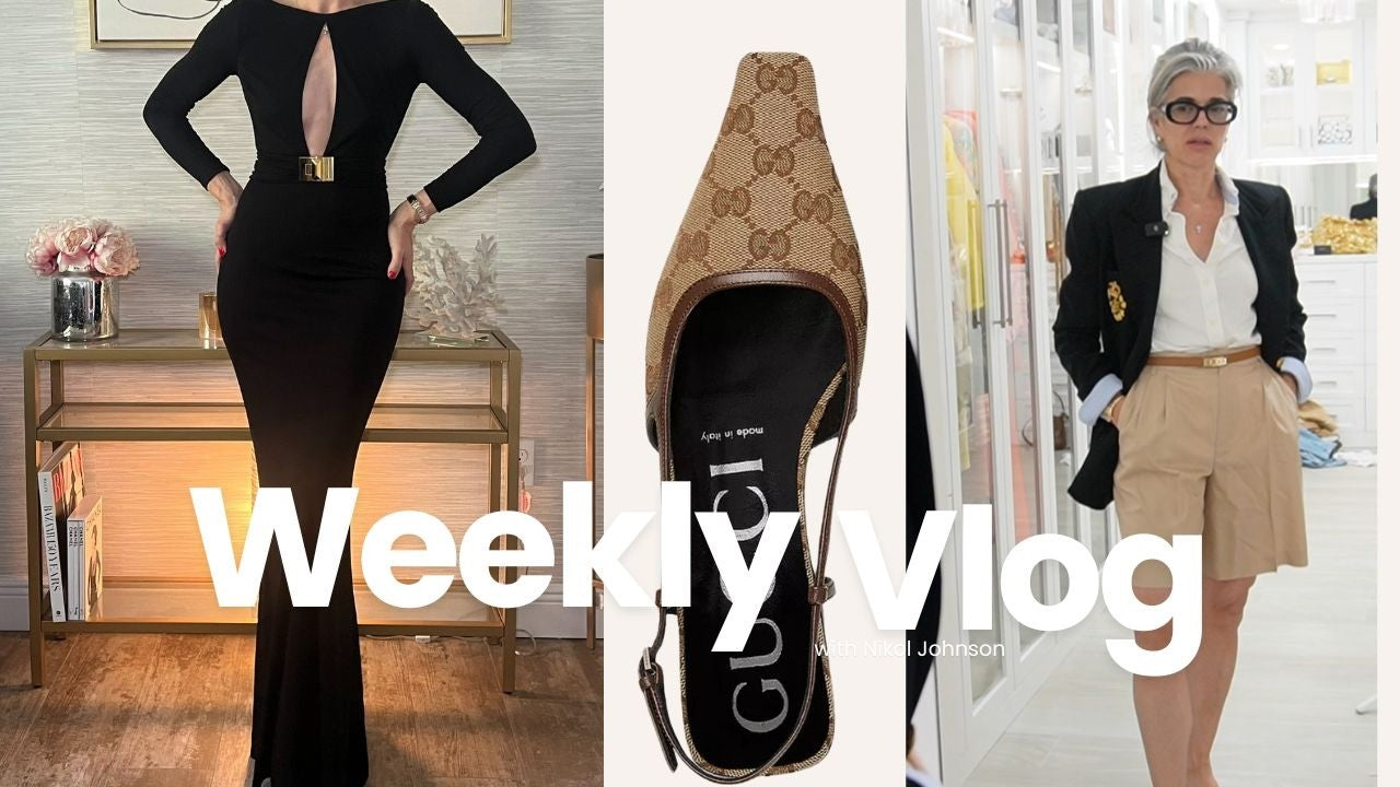 Nikol Johnson packing for an Estee Lauder brand trip with vintage Louis Vuitton and new fall arrivals