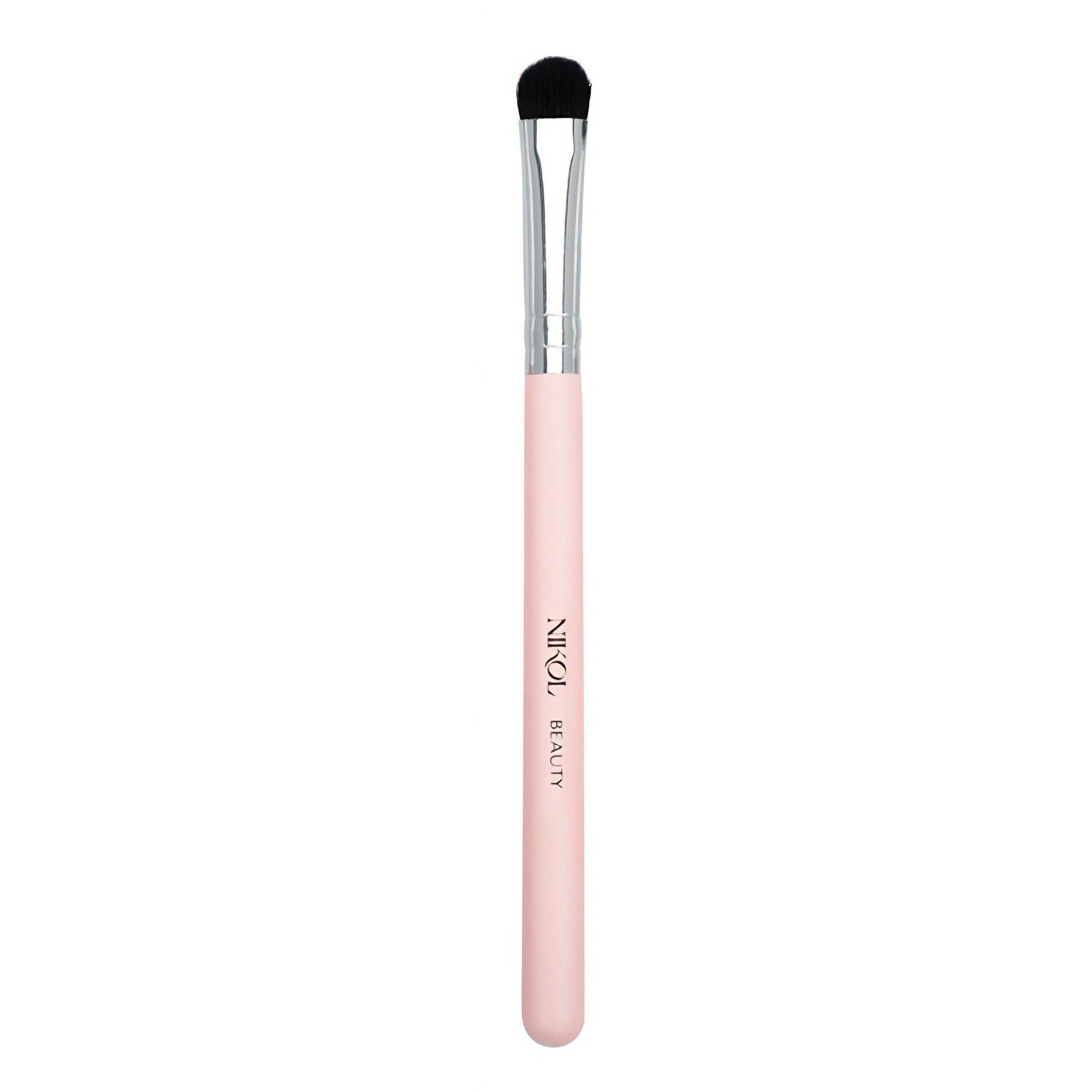 The Short Smudge Brush with a pink NIKOL BEAUTY handle