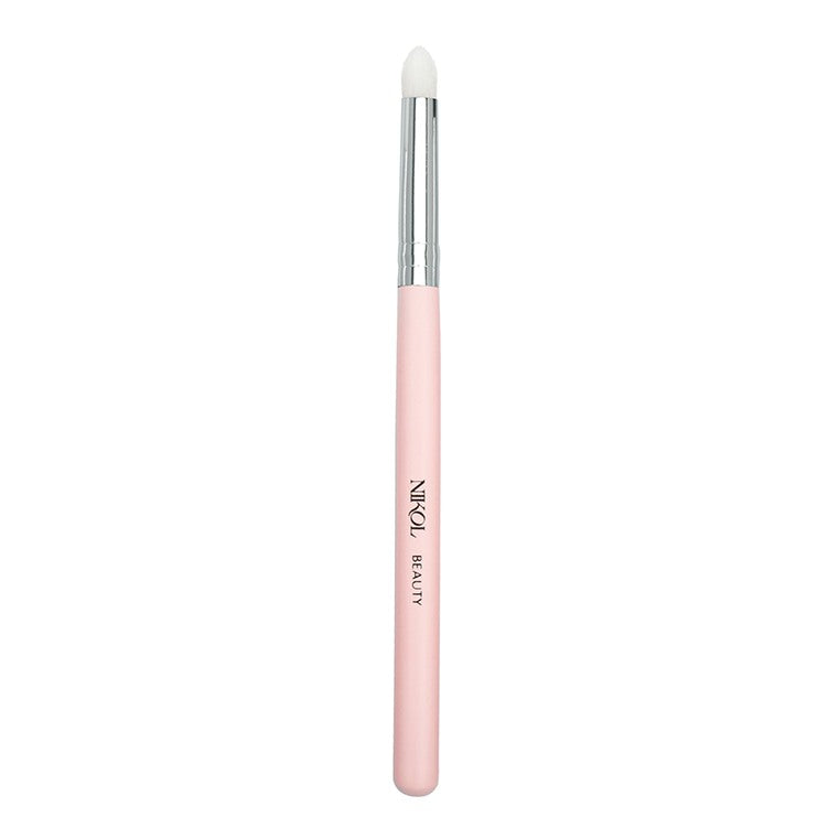 The Tapered Blending Brush with a pink NIKOL BEAUTY handle