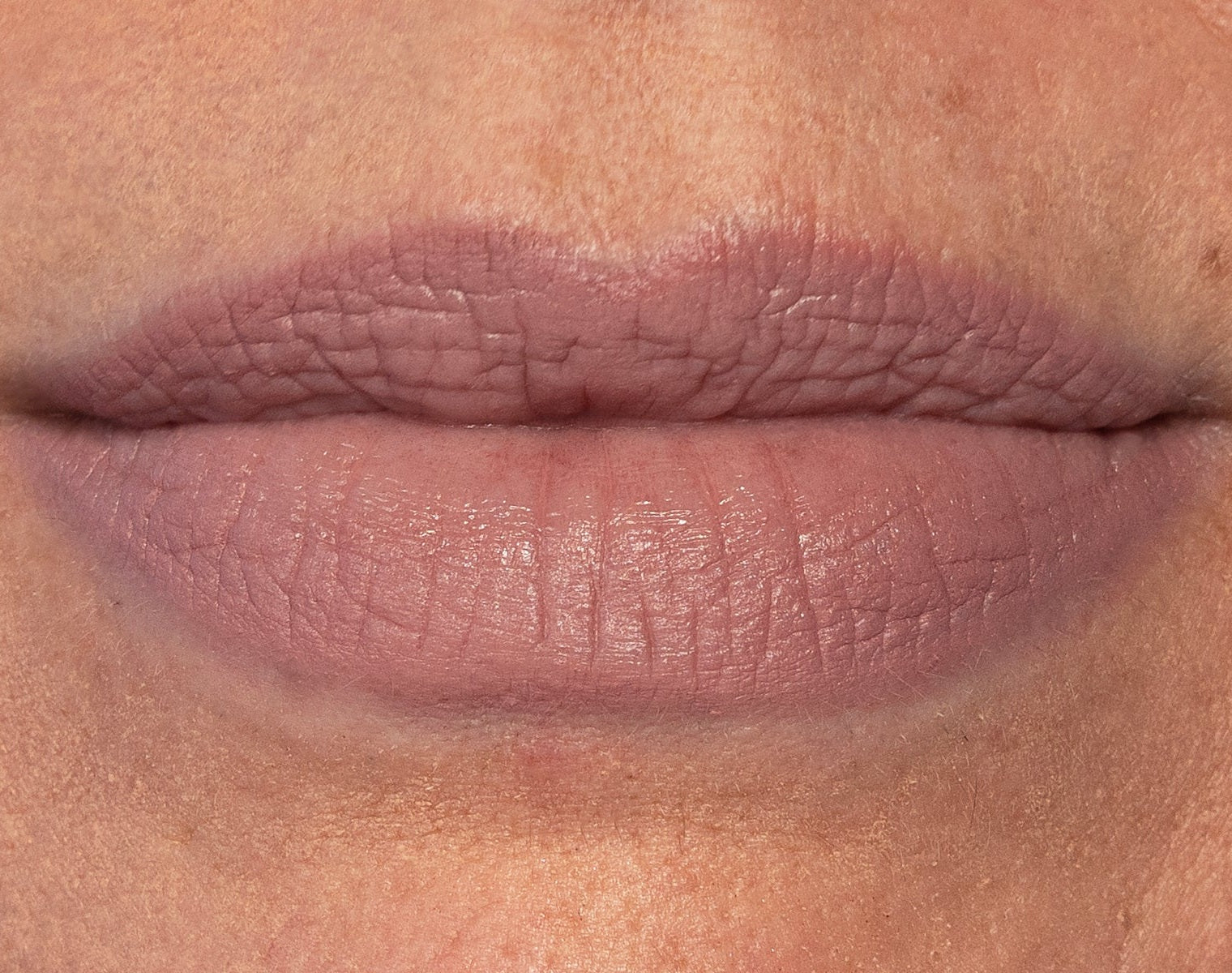 Mature lips lined and filled with Silk WaterProof Lip Liner