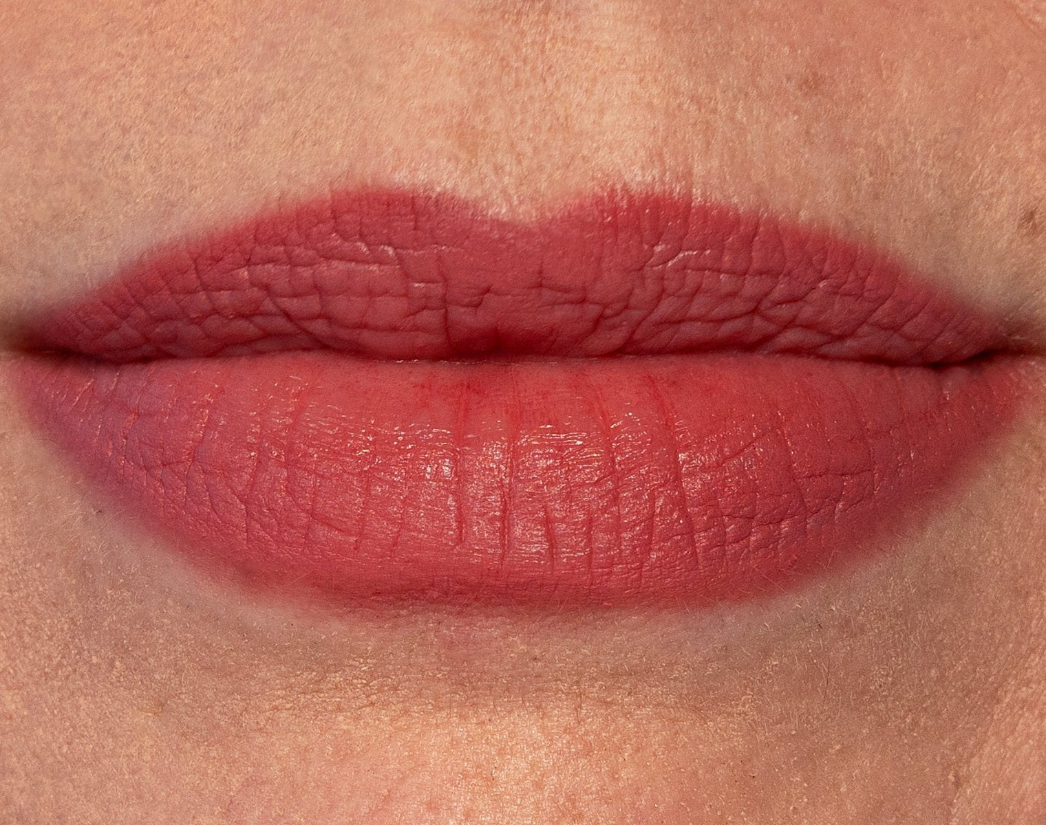 Mature lips lined and filled with Unapologetic WaterProof Lip Liner